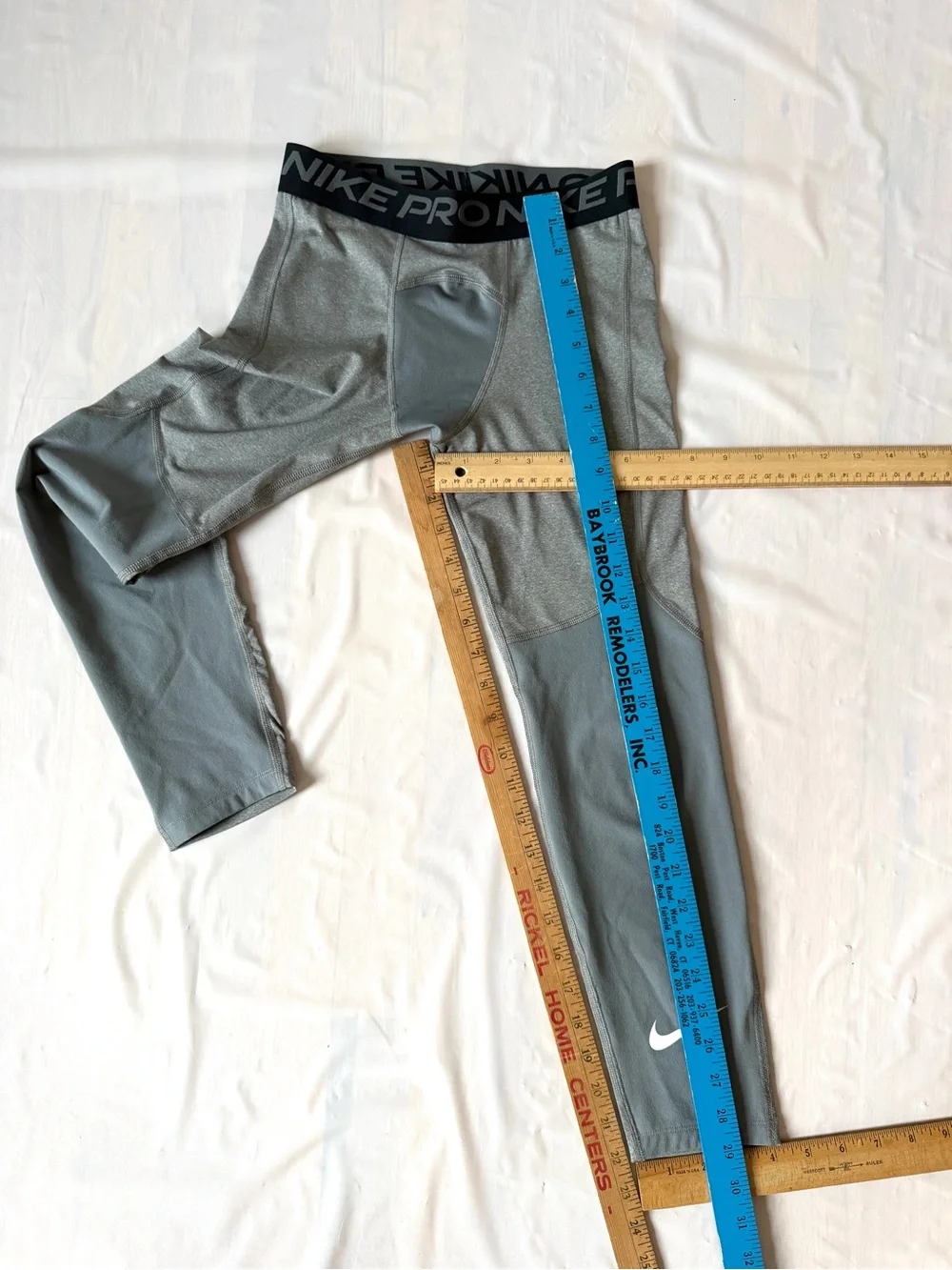 Nike Pro tights boys big kids gray dri-fit base layer training size M CK4546